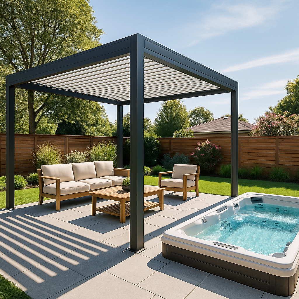 Motorized Aluminum Pergola - 12x16 ft